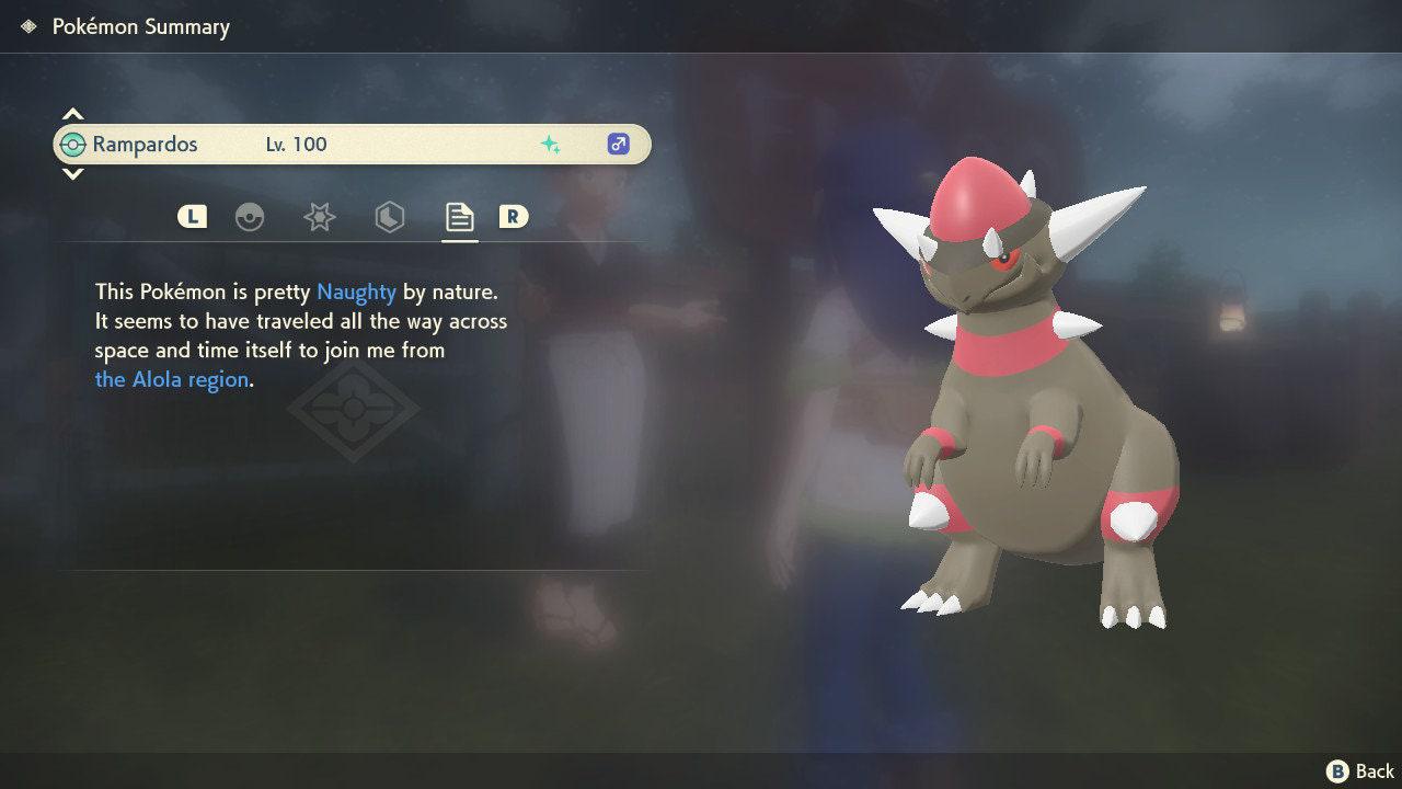 Shiny RAMPARDOS Pokemon Legends Arceus 6IV Competitive Battle Ready Pokémon card photo 2