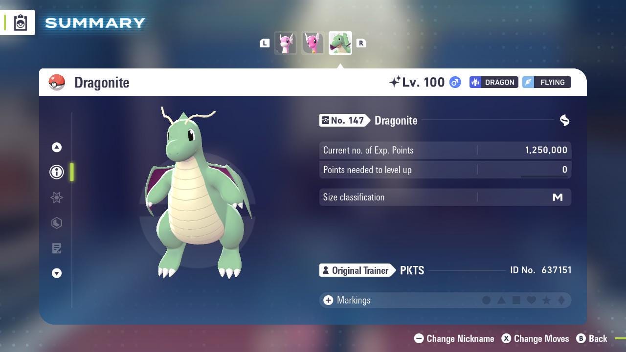 Фото покемона Блестящий DRAGONITE Pokémon Legends ZA 6IV, готовый к соревновательным боям 3