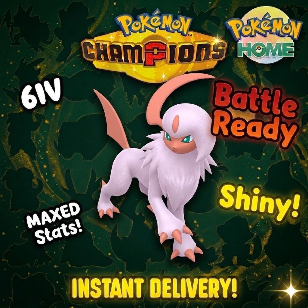 Shiny Absol Pokémon Champions 6IV Competitive Battle Ready – Champions Pokémon card photo