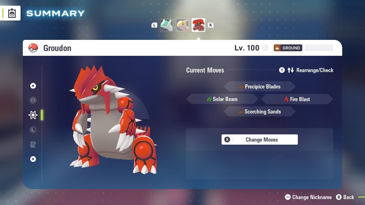 Фото покемона Не Shiny 6IV Groudon Pokemon Legends Za Mega Dimension DLC 6IV Готов к соревновательным боям 4