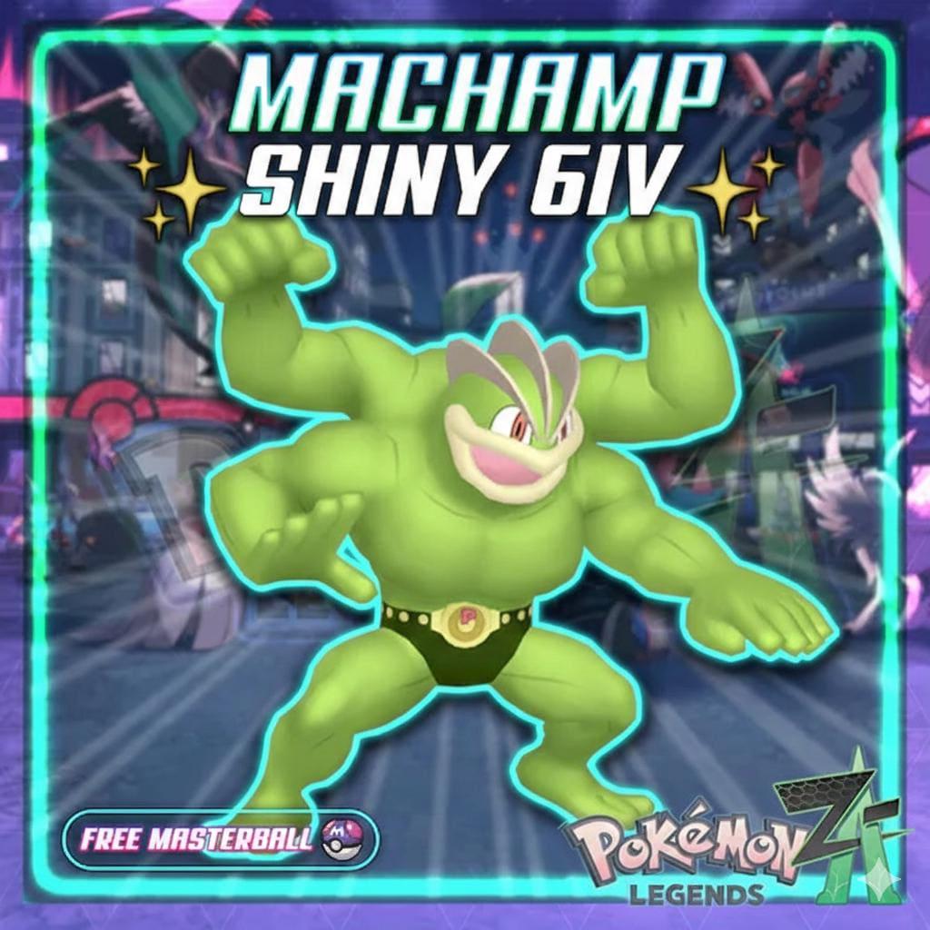 Shiny MACHAMP Pokémon Legends ZA 6IV Competitive Battle Ready – Pokémon Legends Z-A Pokémon card photo