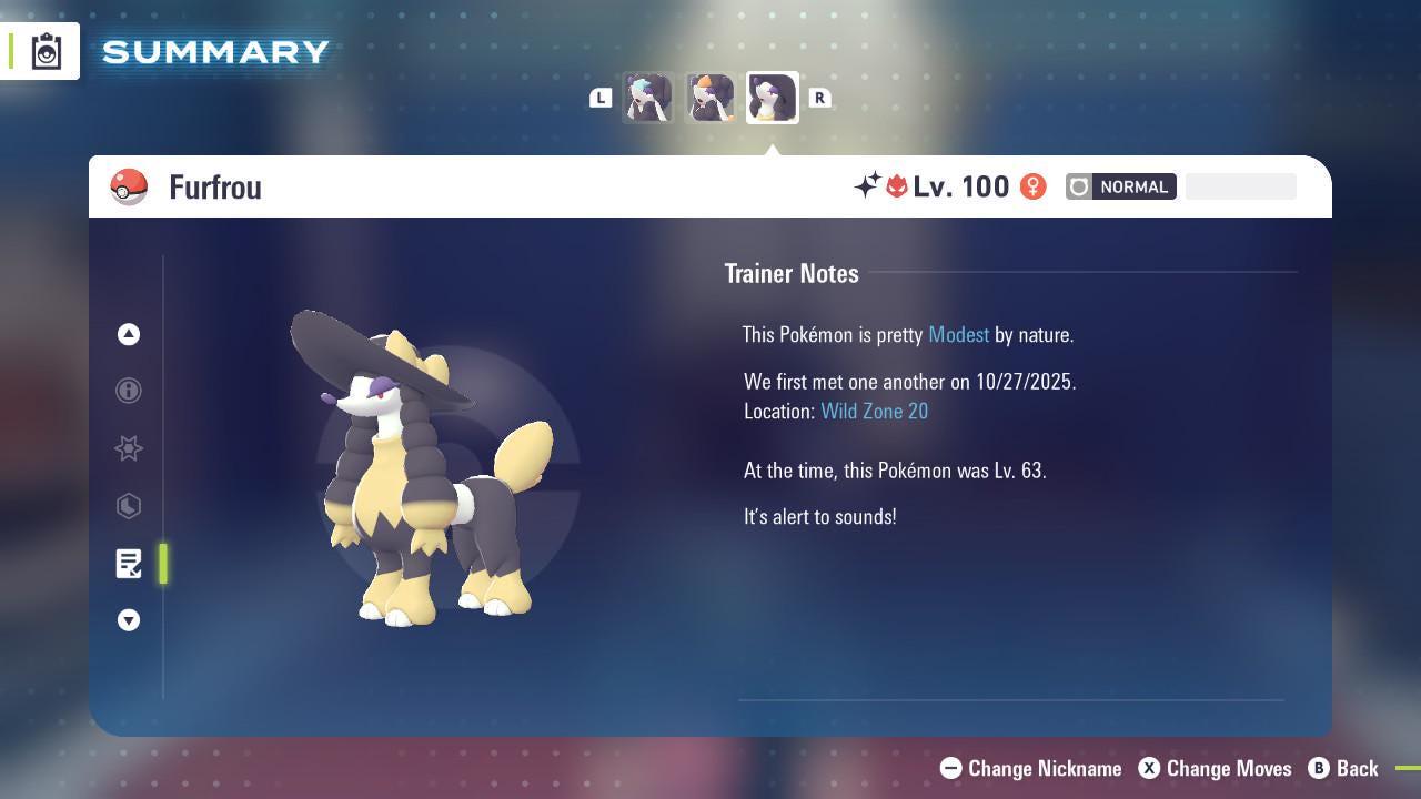 Shiny Alpha Debutante Furfrou Pokémon Legends ZA 6IV Competitive Battle Ready Pokedex Pokémon card photo 2