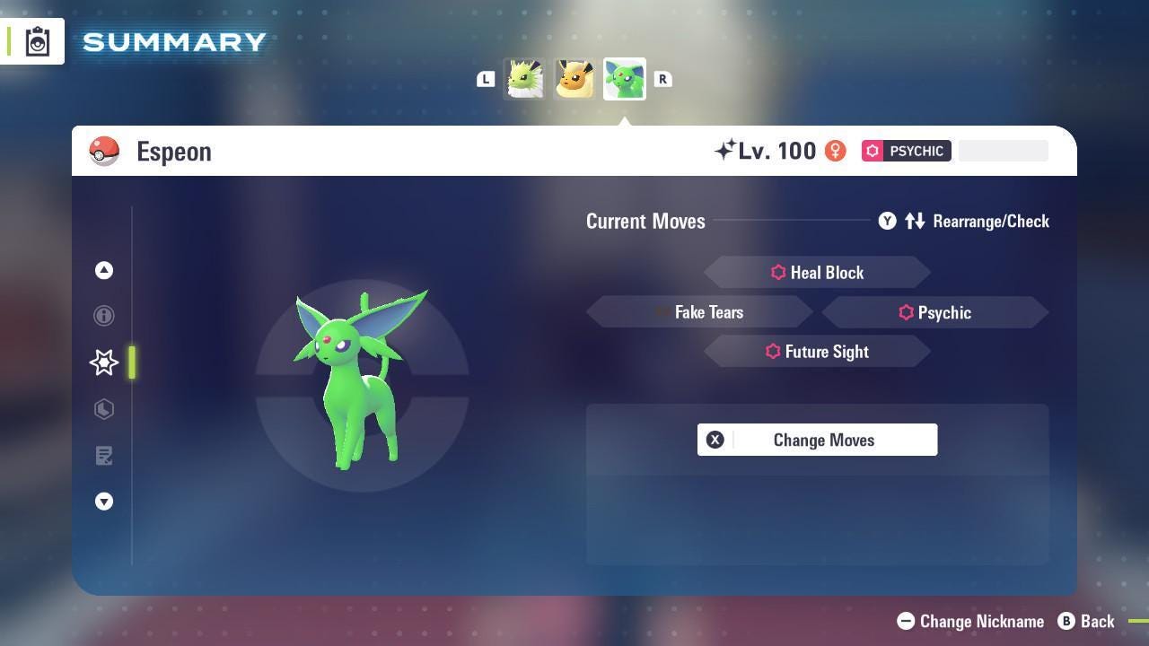 Фото покемона Сияющий ЭСПЕОН Pokémon Legends ZA, 6IV, готов к соревновательным боям 4