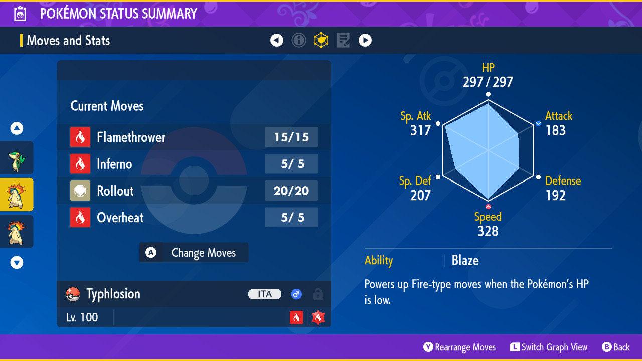 Shiny TYPHLOSION Pokémon Scarlet and Violet 6IV Competitive Battle Ready Pokémon card photo 3