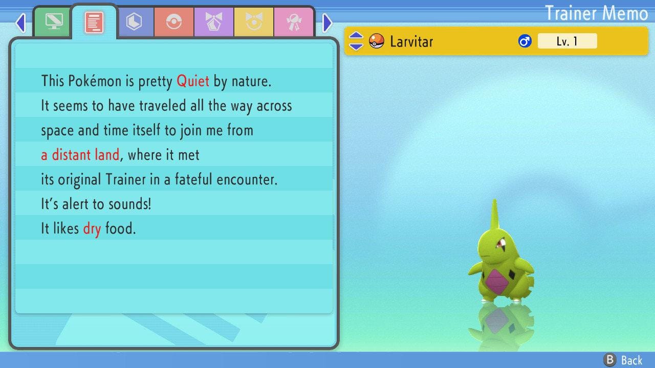 SHINY 6IV LARVITAR Pokemon Brilliant Diamond Shining Pearl 6IV Competitive Battle Ready Pokémon card photo 4