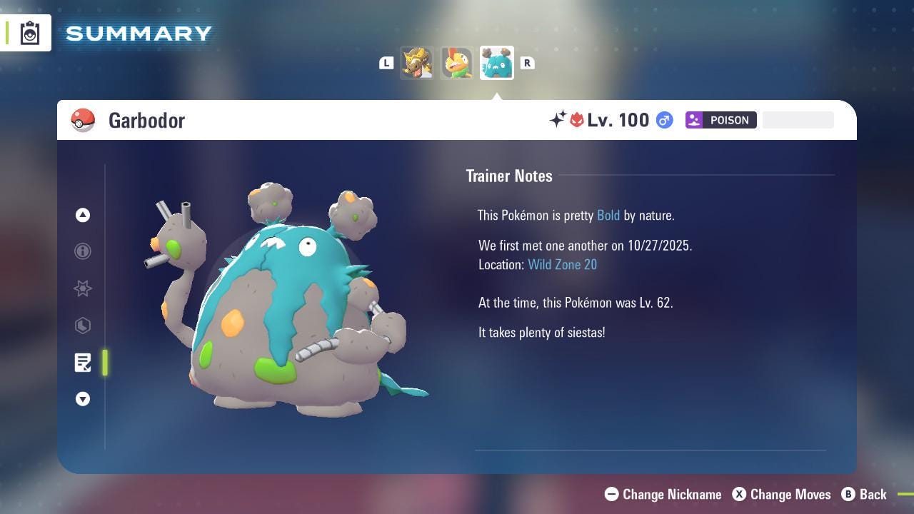 Shiny Alpha Garbodor Pokémon Legends ZA 6IV Competitive Battle Ready Pokémon card photo 4
