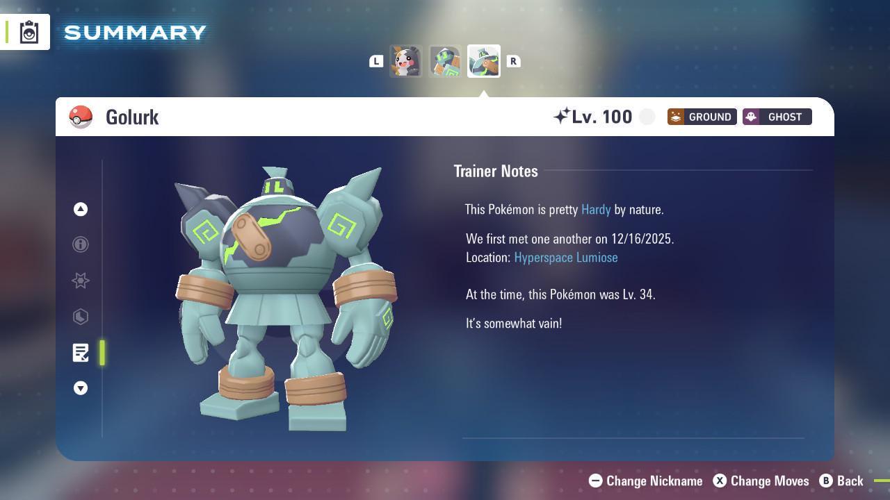 Shiny Golurk Pokemon Legends ZA Mega Dimension DLC 6IV Competitive Battle Ready Pokémon card photo 4