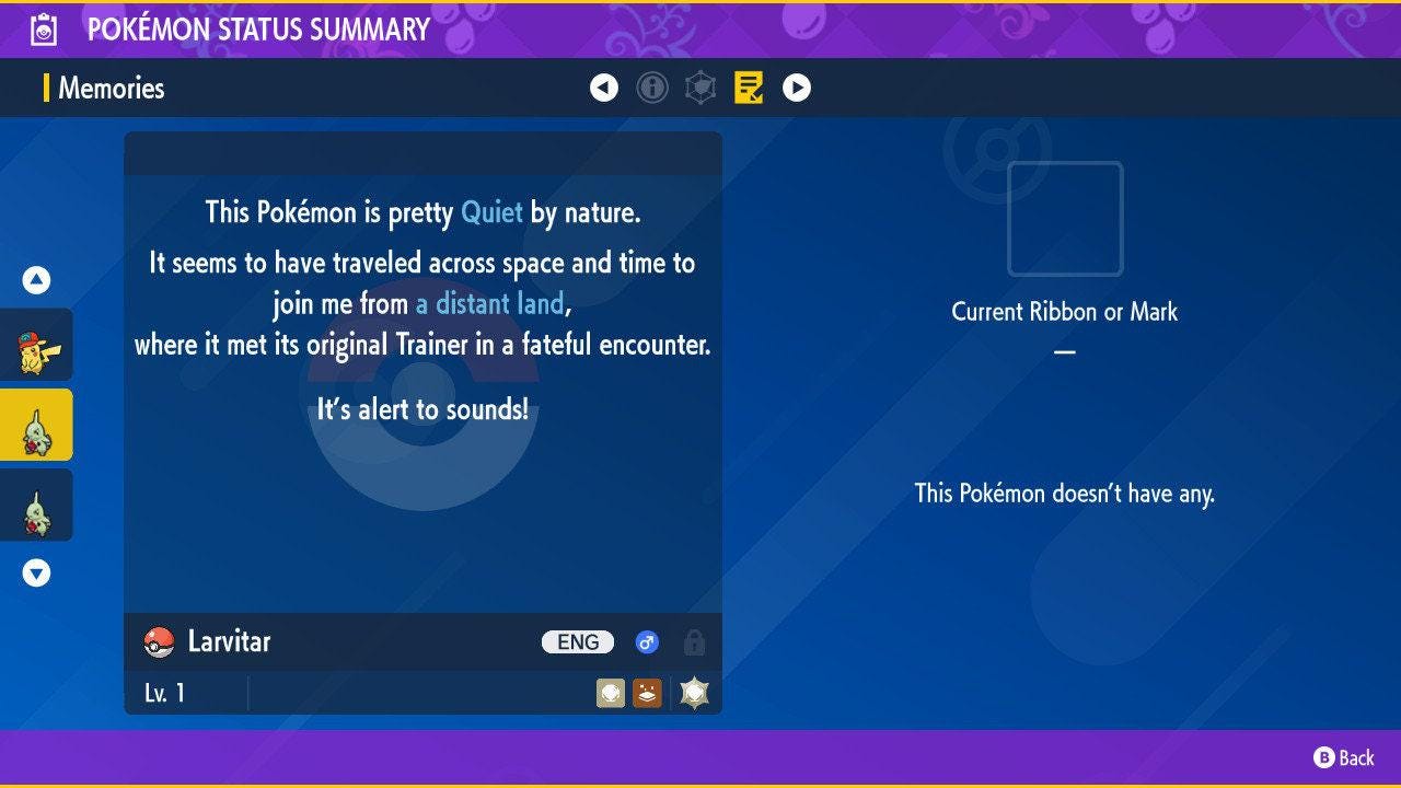 Shiny LARVITAR Pokémon Scarlet Violet 6IV Competitive Battle Ready Pokémon card photo 3