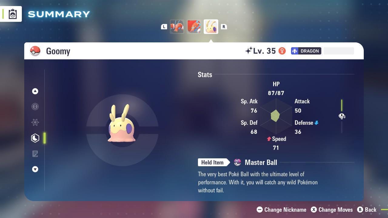 Shiny GOOMY Pokémon Legends ZA 6IV Competitive Battle Ready Pokémon card photo 2