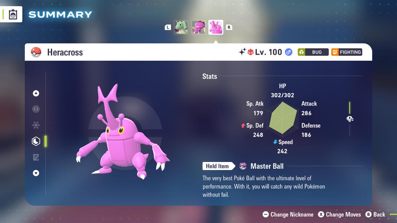 Фото покемона Блестящий Альфа Heracross Pokémon Legends ZA 6IV Готов к состязательным битвам 2