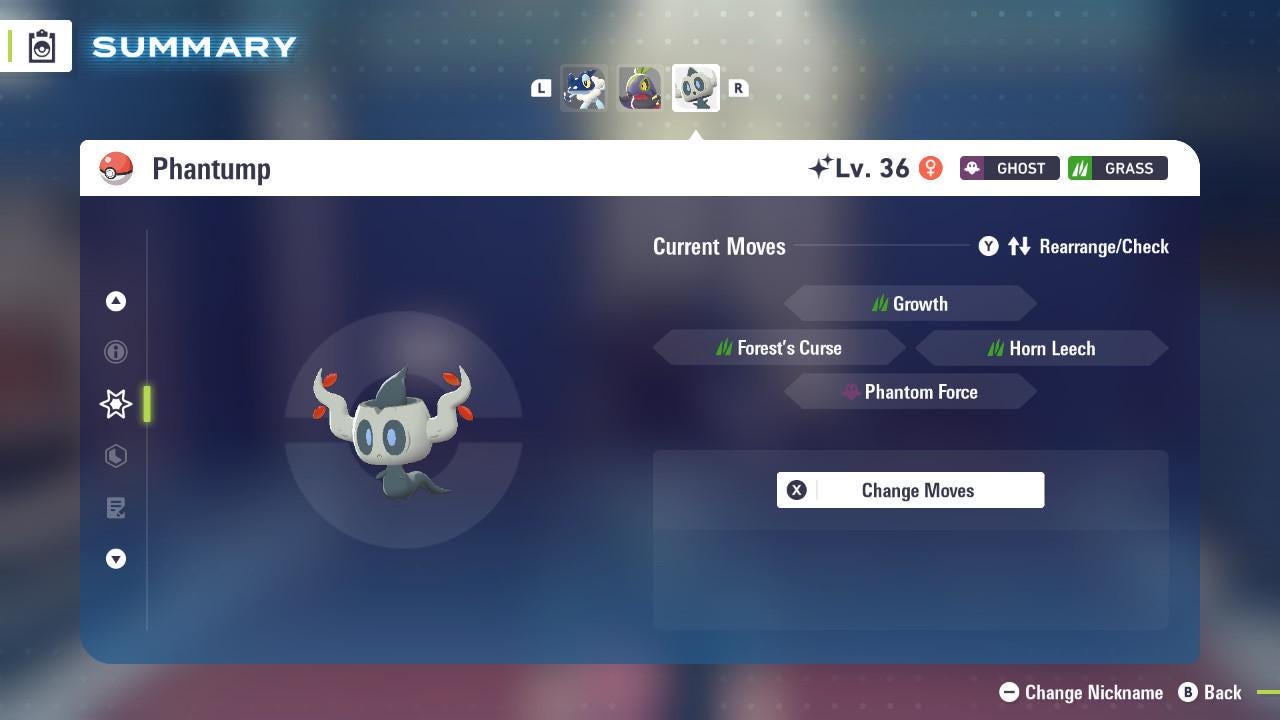 Фото покемона Shiny PHANTUMP Pokémon Legends ZA 6IV Готовый к соревновательным битвам 3