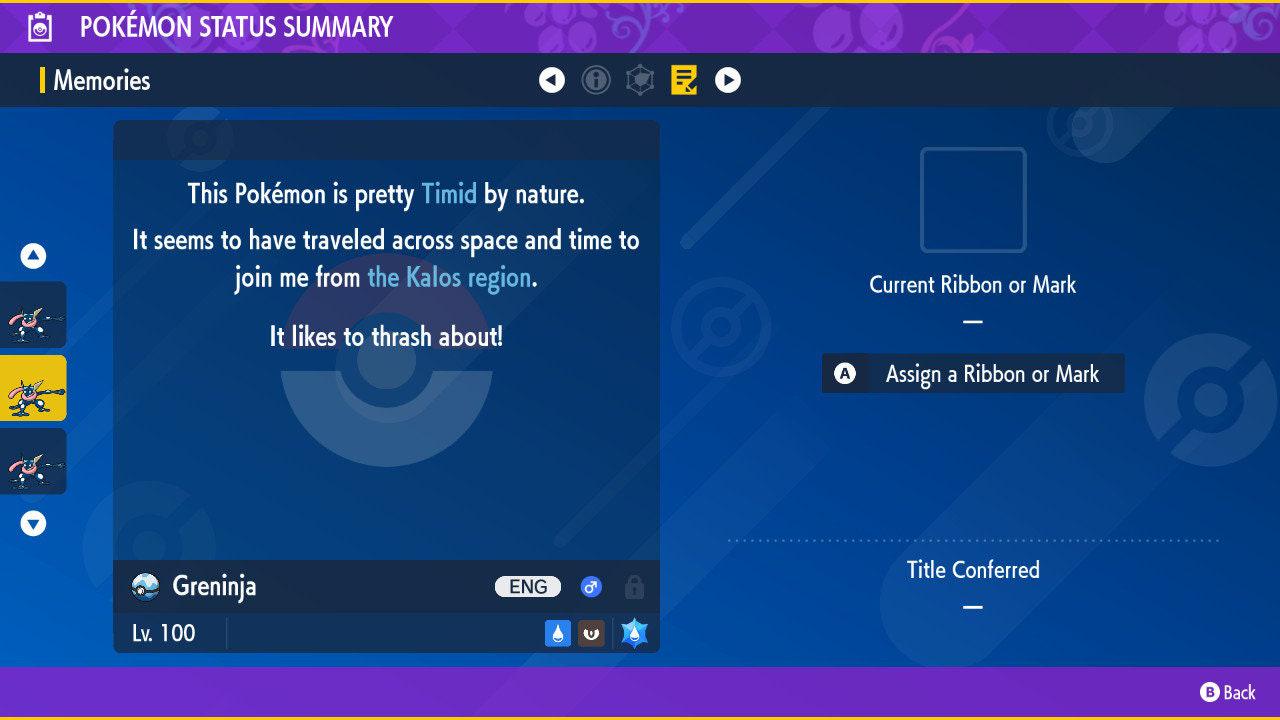 Shiny ASH GRENINJA Pokémon Scarlet and Violet 6IV Pokemon Competitive Battle Ready + EVs Free Shiny Free Shiny Pokémon card photo 4