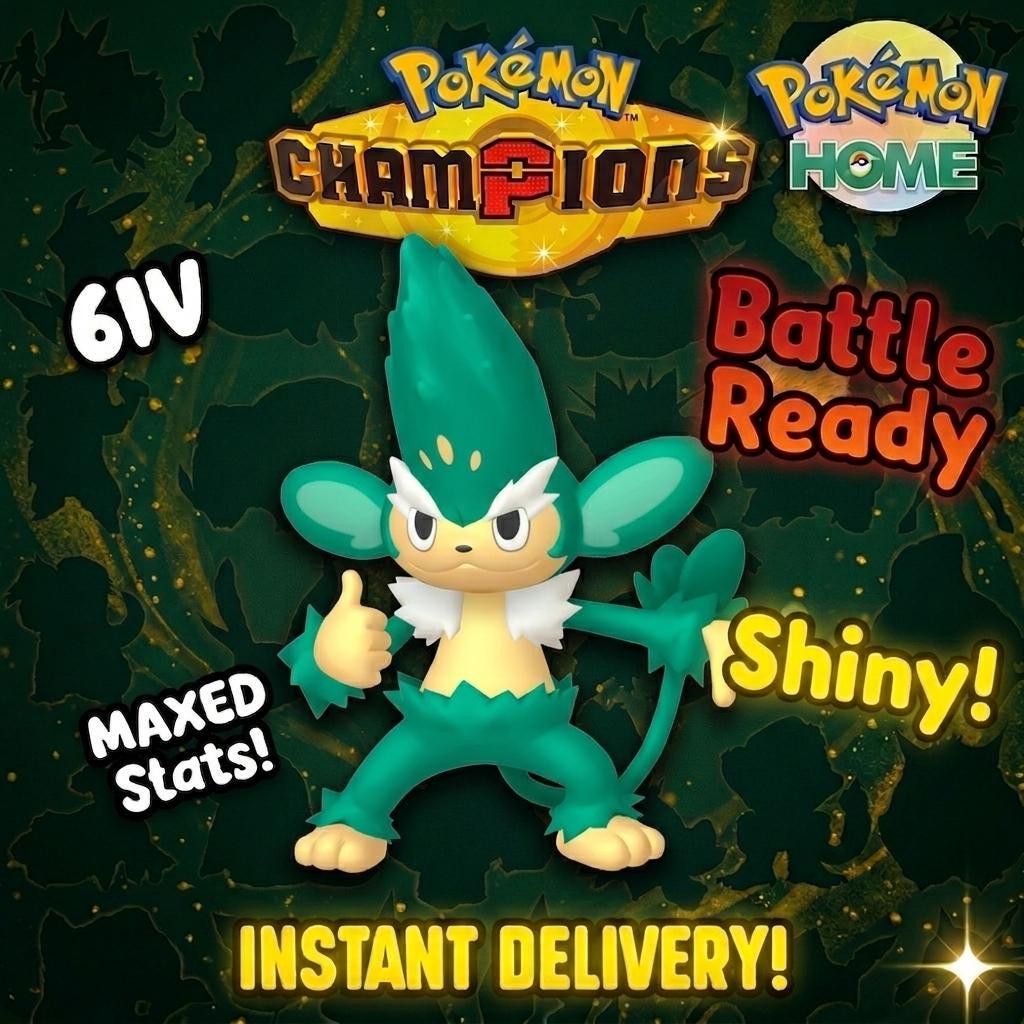 Shiny Simisage Pokémon Champions 6IV Competitive Battle Ready – Champions Pokémon card photo