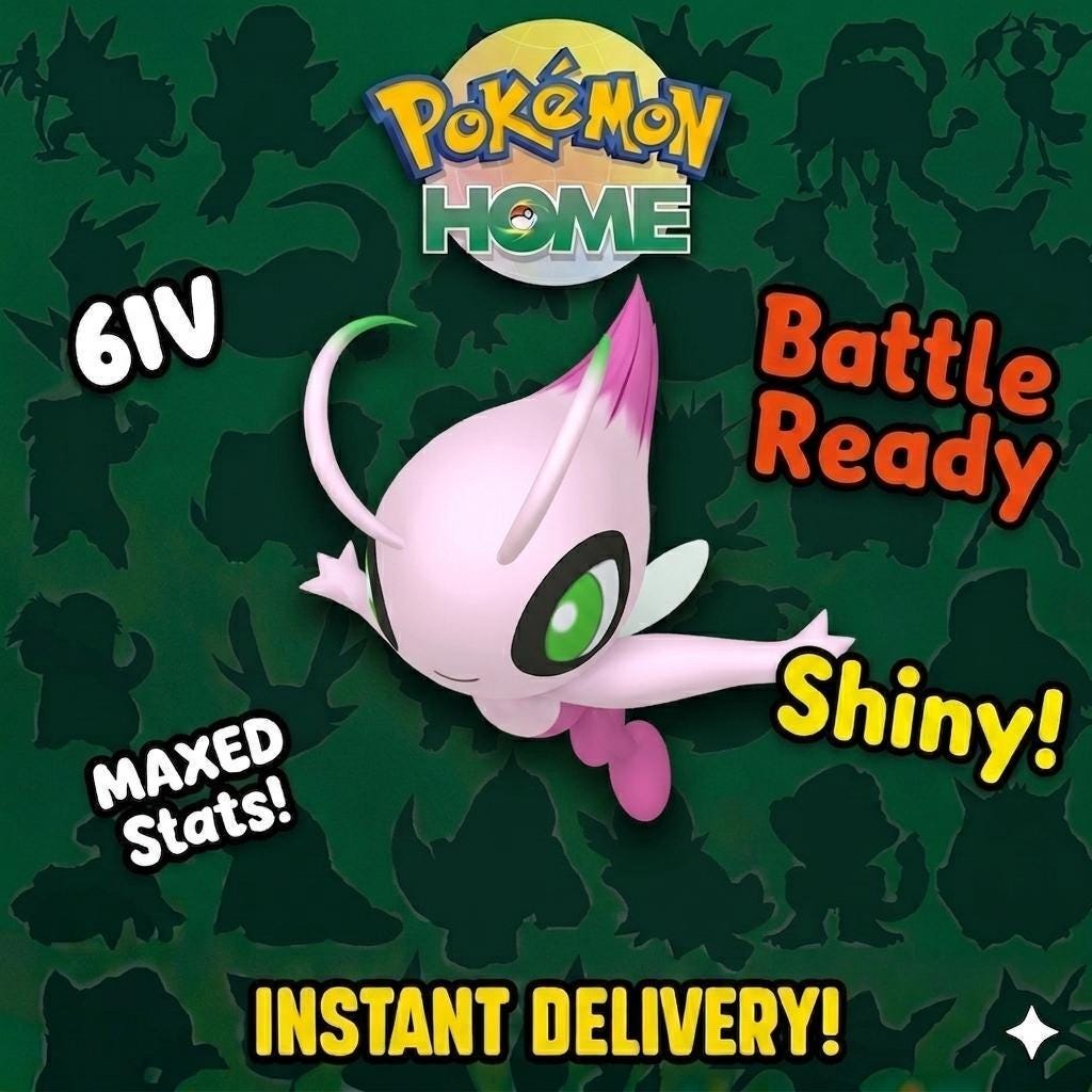 Shiny CELEBI Pokémon HOME 6IV Competitive Battle Ready – Pokémon HOME Transfers Pokémon card photo