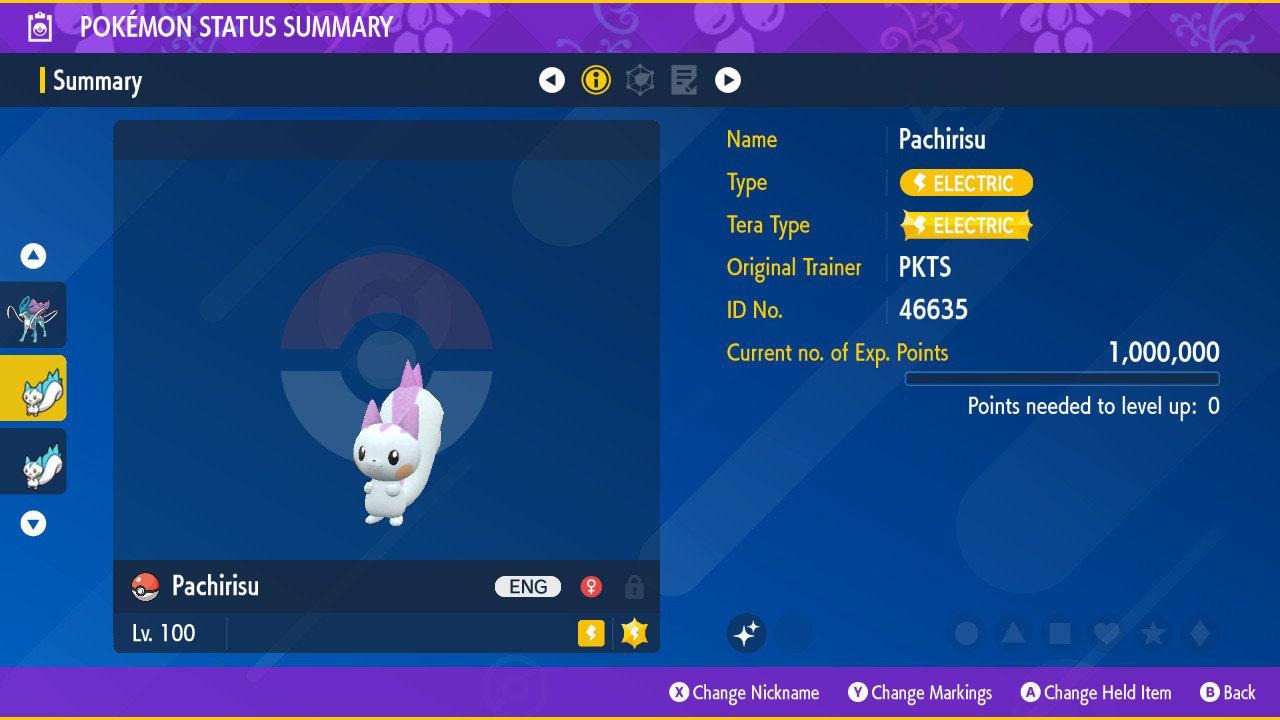 Shiny PACHIRISU Pokémon Scarlet Violet 6IV Competitive Battle Ready – Scarlet & Violet Pokémon card photo