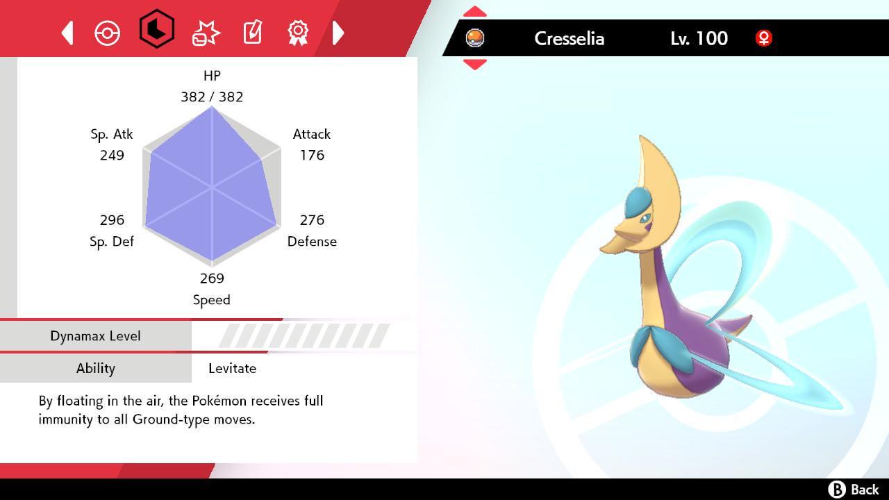 Shiny CRESSELIA Pokemon Sword Shield 6IV Competitive Battle Ready Pokémon card photo 2