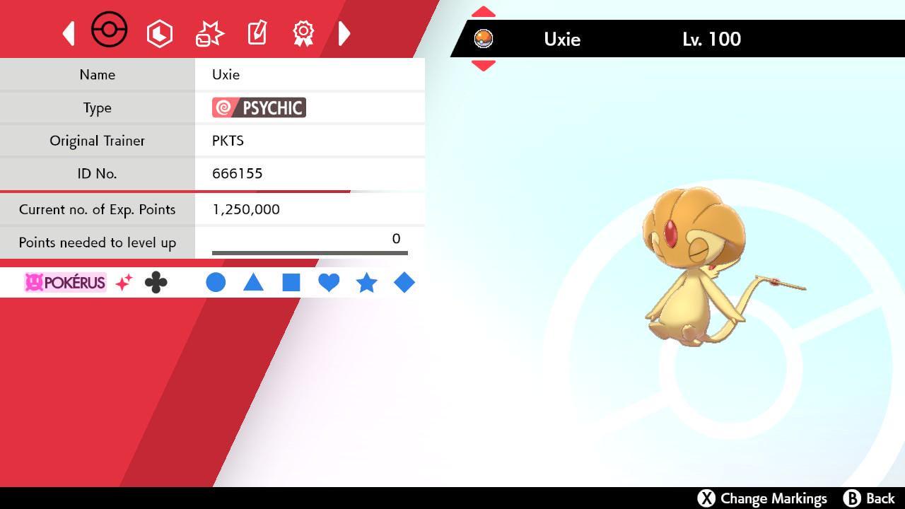 Shiny UXIE Pokemon Sword Shield 6IV Competitive Battle Ready – Sword & Shield Pokémon card photo