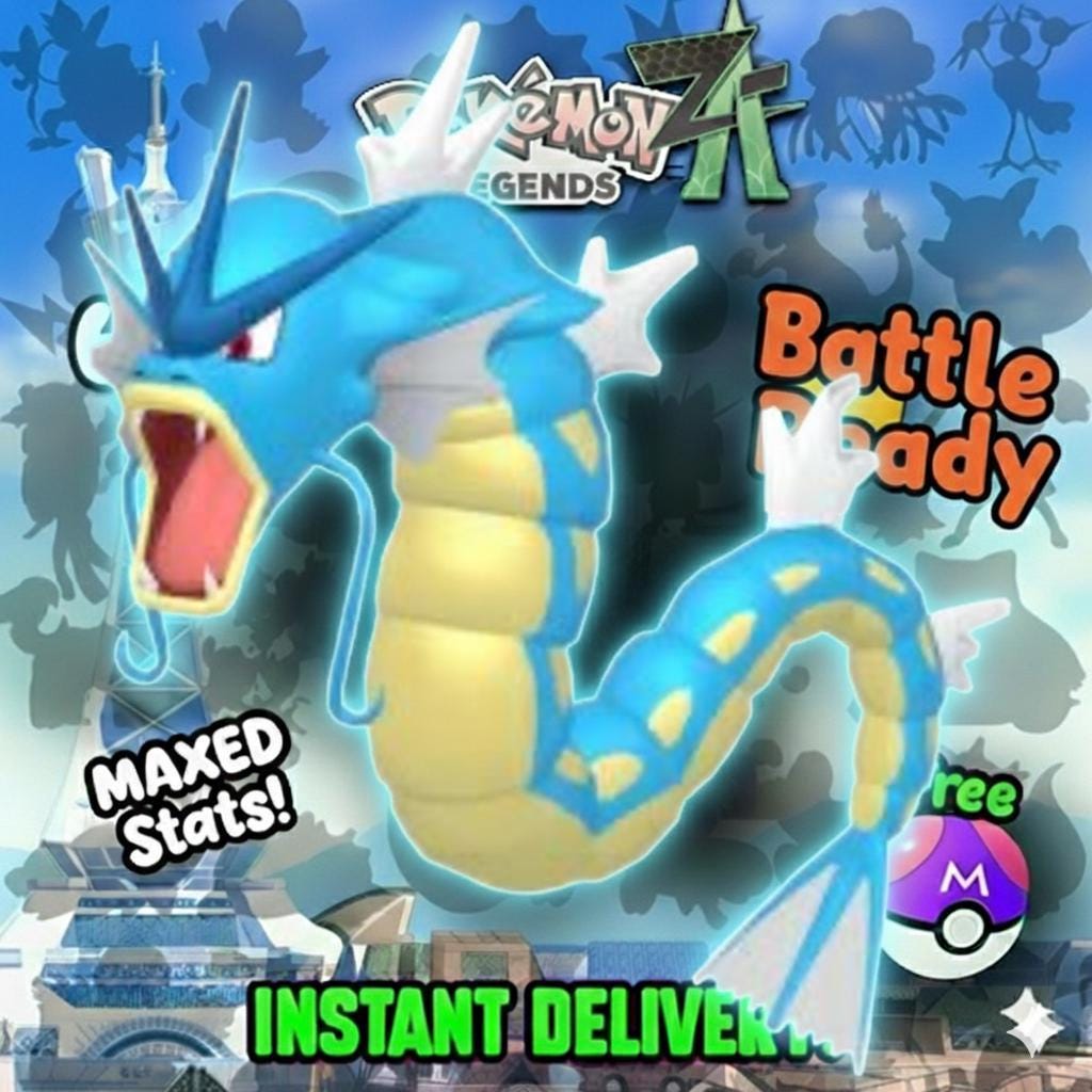 Corbeau Gyarados for Pokémon Legends ZA Corbeau Legend ZA Team 6IV Mega Evolution Battle Ready Custom Trade Pokédex Pokémon card photo