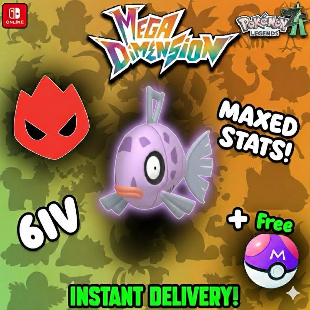 Shiny Alpha Feebas Pokemon Legends Za Mega Dimension DLC 6IV Competitive Battle Ready – Pokémon Legends Z-A Pokémon card photo
