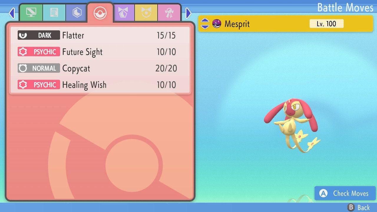SHINY 6IV MESPRIT Pokemon Brilliant Diamond Shining Pearl 6IV Competitive Battle Ready – Brilliant Diamond & Shining Pearl Pokémon card photo