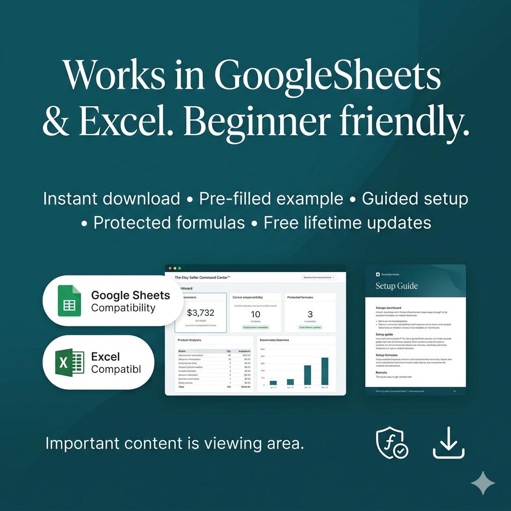 Etsy Bookkeeping Spreadsheet Profit Tracker Sales Tax Dashboard for Etsy Sellers Small Business Income Expense Tracker Google Sheets Excel Pokémon card photo 6