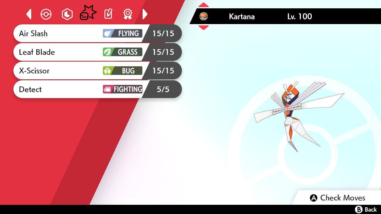 Shiny KARTANA Pokemon Sword Shield 6IV Competitive Battle Ready Pokémon card photo 3