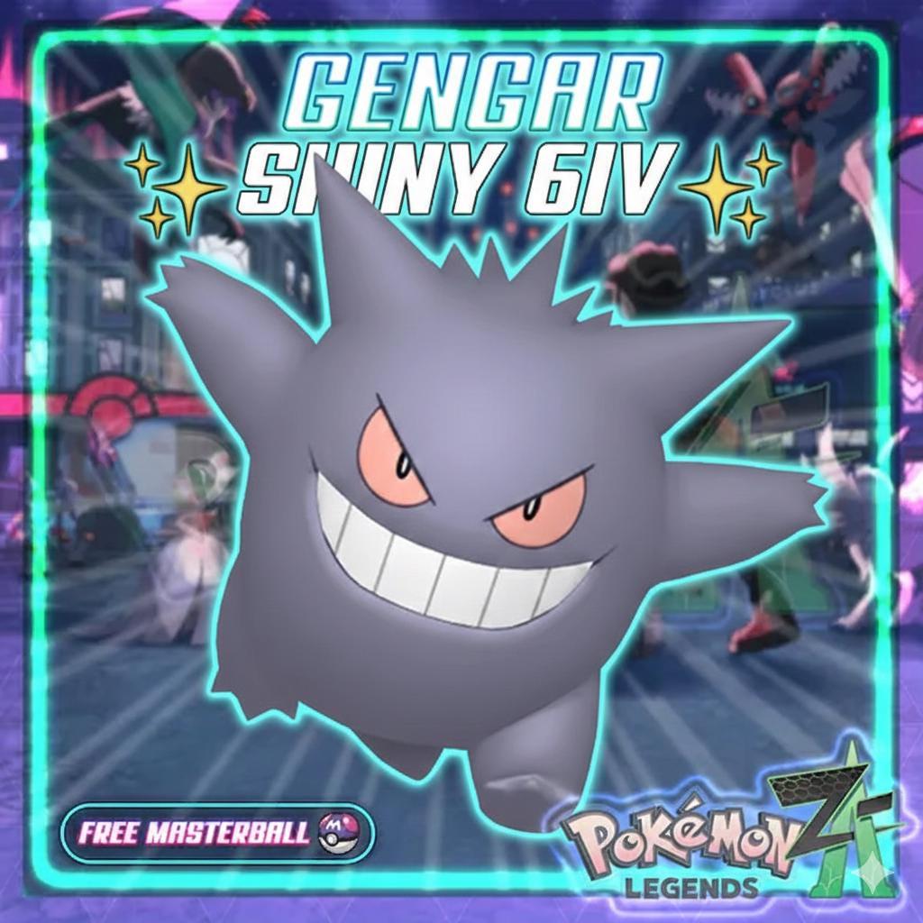 Foto de la carta Pokémon GENGAR variocolor Pokémon Legends ZA 6IV Listo para el Combate Competitivo