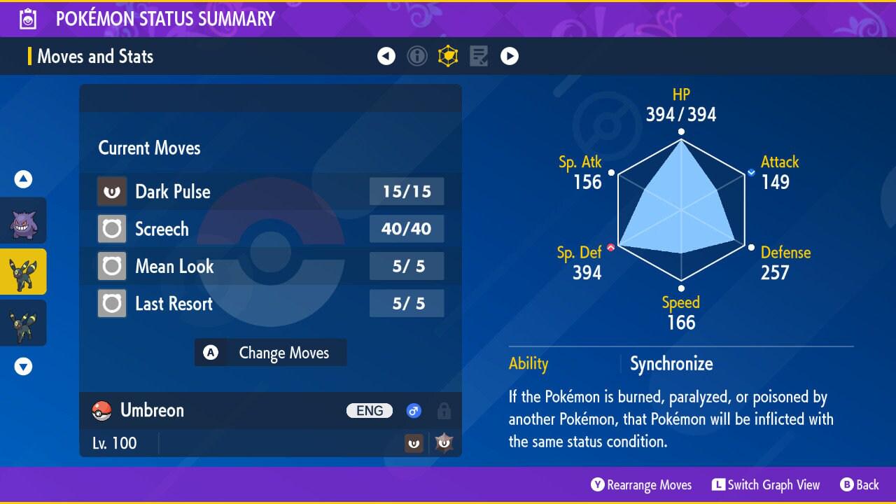 Shiny UMBREON Pokémon Scarlet Violet 6IV Competitive Battle Ready Pokémon card photo 2
