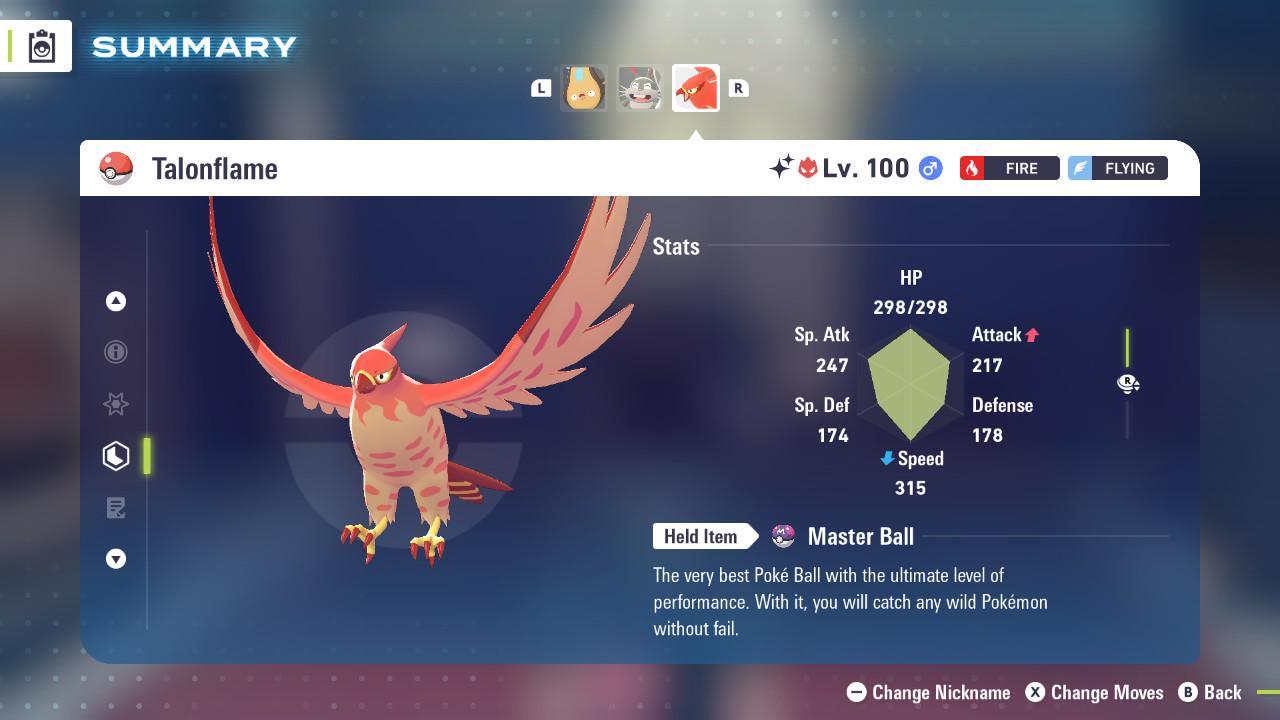 Фото покемона Шайни Альфа Талонфлейм Pokémon Legends ZA 6IV Готов к битве