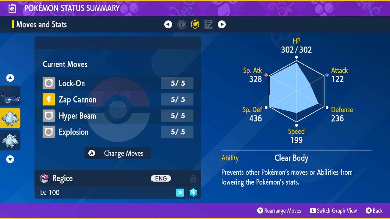 Shiny REGICE Pokémon Scarlet and Violet 6IV Competitive Battle Ready Pokémon card photo 3