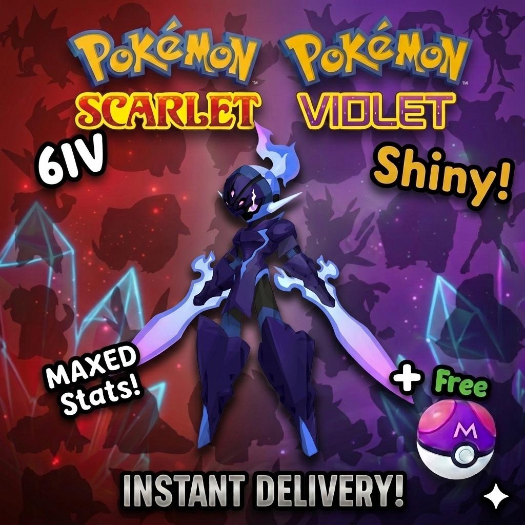 Shiny CERULEDGE Pokémon Scarlet Violet 6IV Competitive Battle Ready – Scarlet & Violet Pokémon card photo