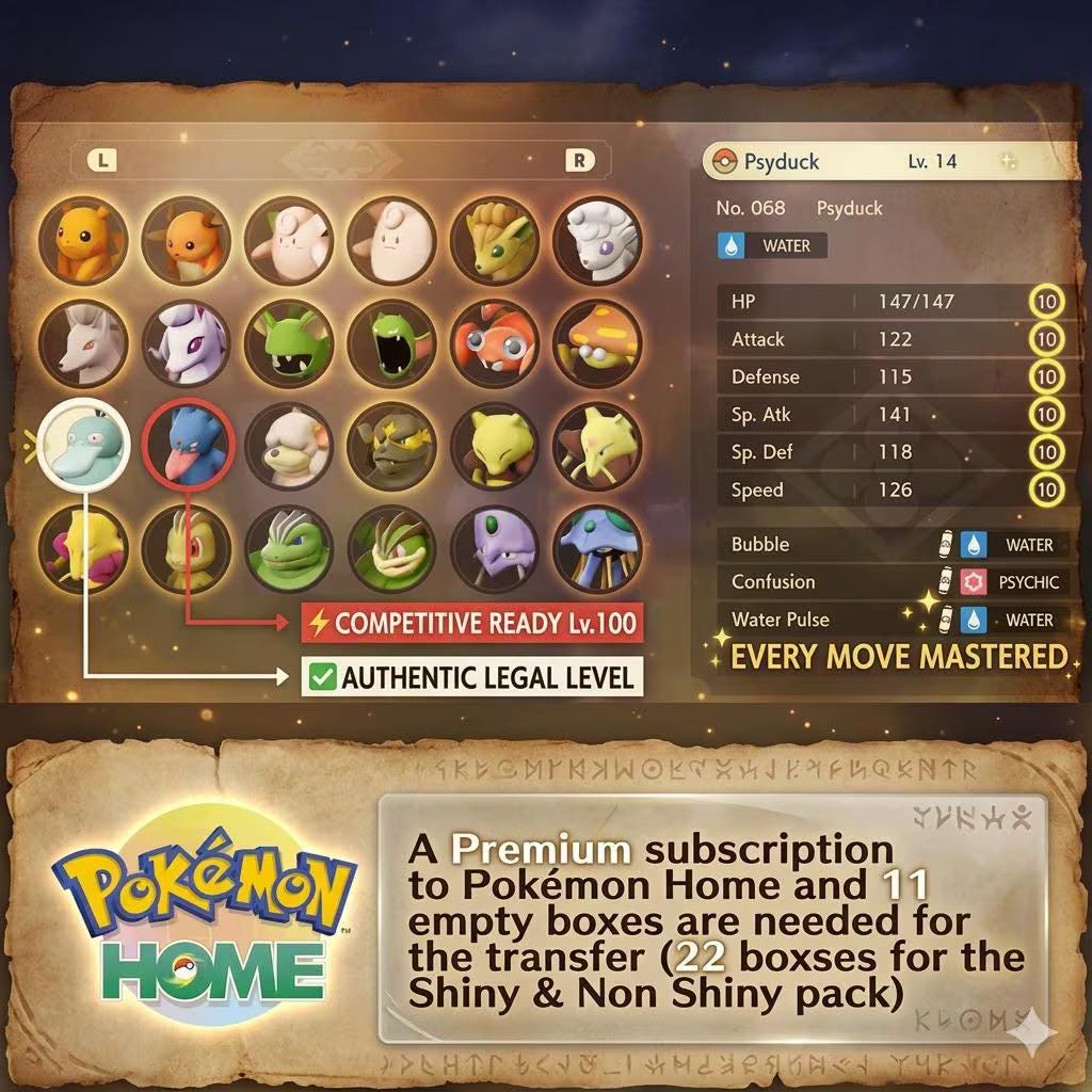 Complete Pokemon Legends Arceus Living Dex All Alpha Pokemon Hisuian Forms 320+ Pokemon Fast Safe Trade Pokémon card photo 2