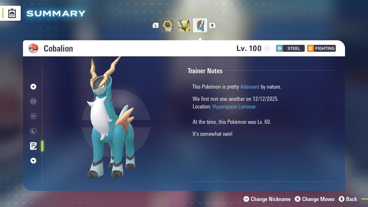 Non Shiny 6IV Cobalion Pokemon Legends Za Mega Dimension DLC 6IV Competitive Battle Ready Pokémon card photo 4