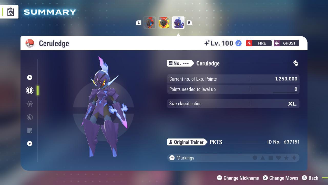 Shiny Ceruledge Pokemon Legends ZA Mega Dimension DLC 6IV Competitive Battle Ready Pokémon card photo 3