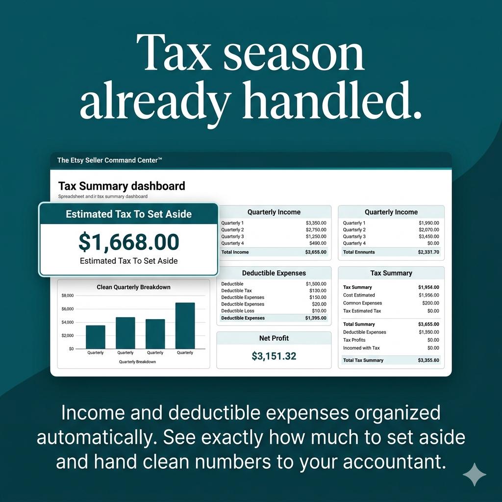 Etsy Bookkeeping Spreadsheet Profit Tracker Sales Tax Dashboard for Etsy Sellers Small Business Income Expense Tracker Google Sheets Excel Pokémon card photo 2