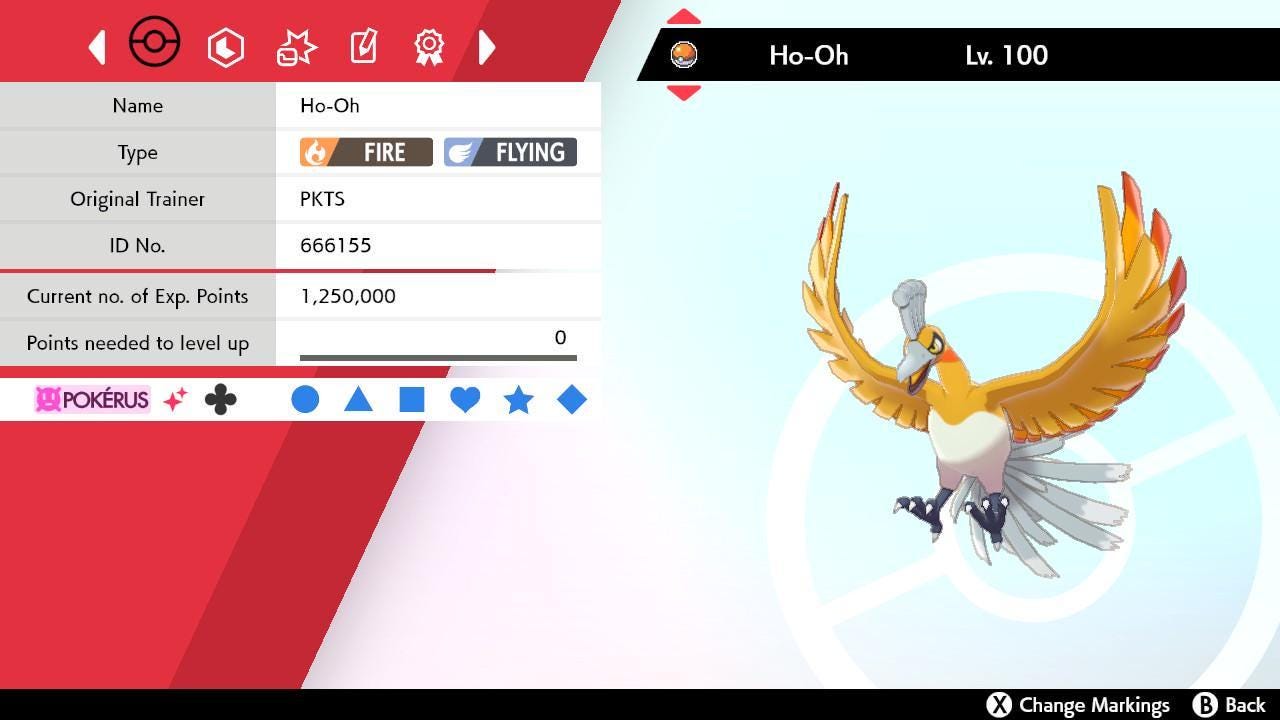 Shiny 6IV HO OH Pokemon Sword Shield 6IV Competitive Battle Ready Pokémon card photo 2