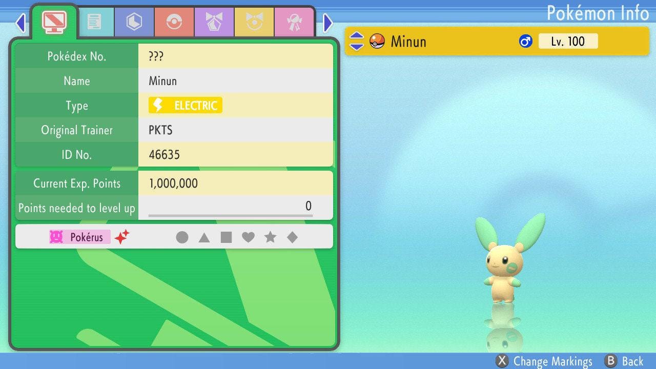 SHINY 6IV MINUN Pokémon Brilliant Diamond and Shining Pearl 6IV Competitive Battle Ready – Brilliant Diamond & Shining Pearl Pokémon card photo