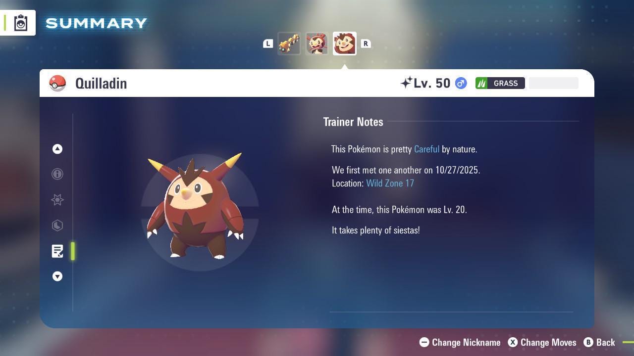 Shiny QUILLADIN Pokémon Legends ZA 6IV Competitive Battle Ready Pokémon card photo 4