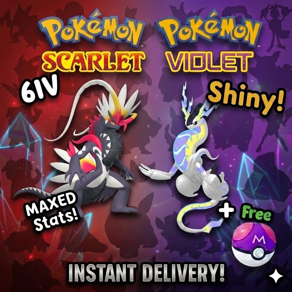 Shiny 6IV Koraidon Miraidon Duo Bundle GameStop Event Pokémon Scarlet Violet Competitive Battle Ready – Exclusive Event Pokémon Pokémon card photo