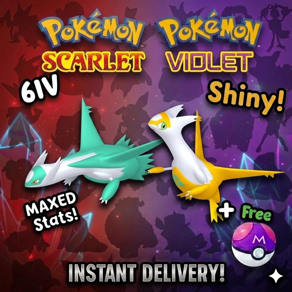 SHINY Latias, Latios Bundle Pack 6IV EV Pokémon Scarlet and Violet 6IV Competitive Battle Ready – Scarlet & Violet Bundles Pokémon card photo