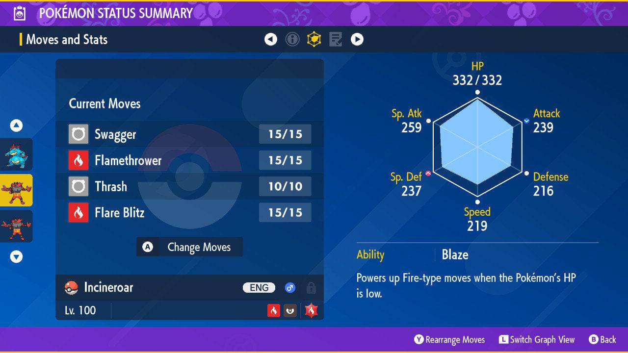 Shiny INCINEROAR Pokémon Scarlet Violet 6IV Competitive Battle Ready Pokémon card photo 2