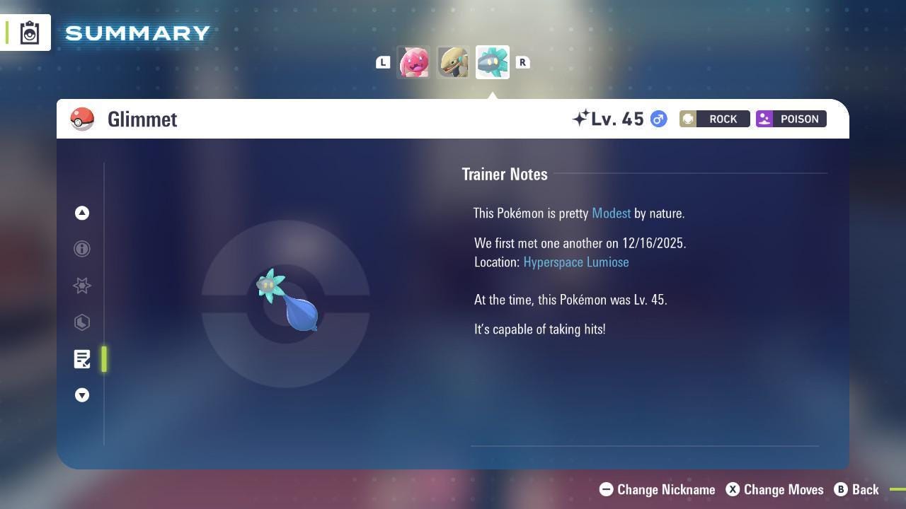 Фото покемона Shiny Glimmet Pokemon Legends ZA Mega Dimension DLC 6IV Готов к соревновательным боям 4