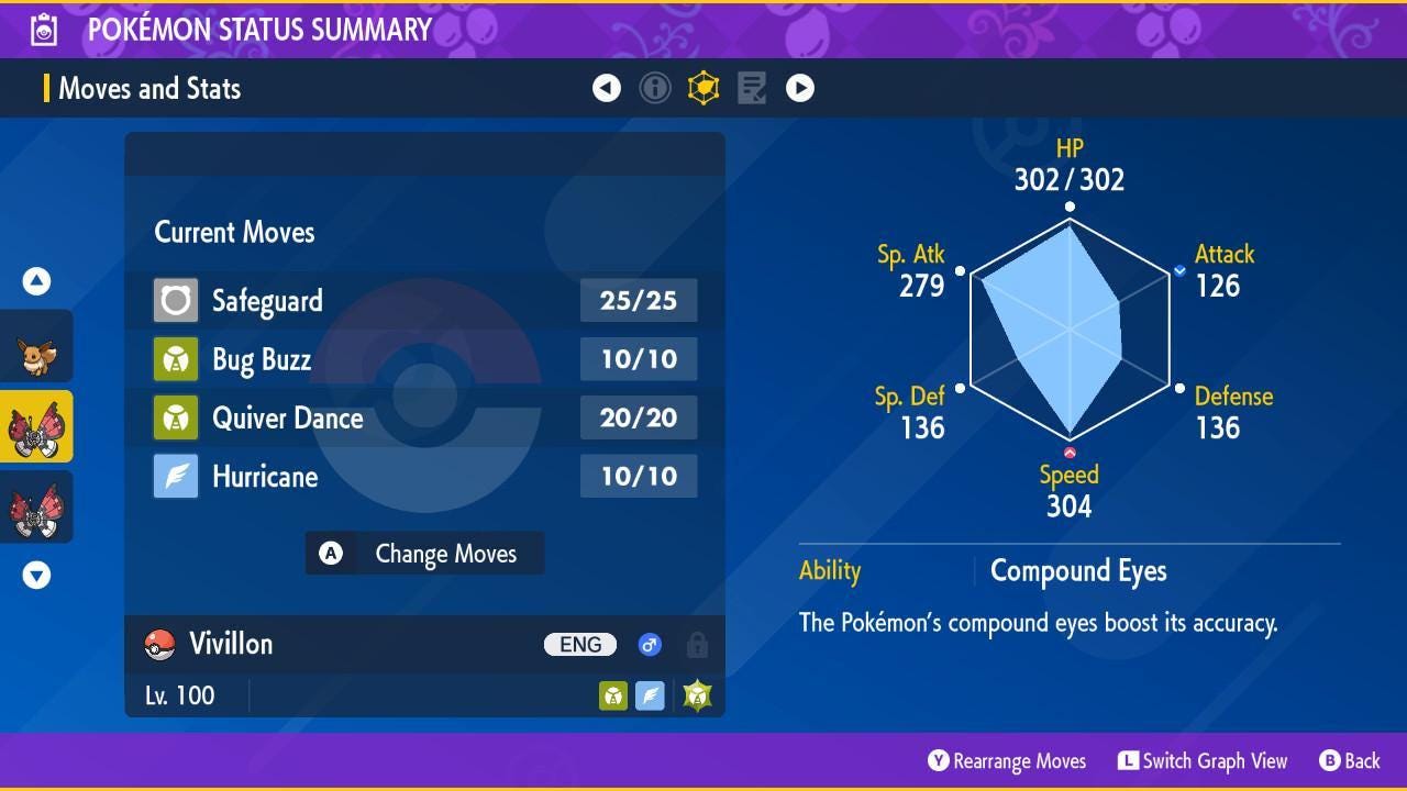 POKEBALL VIVILLON EVENT Pokémon Scarlet Violet 6IV Competitive Battle Ready Pokémon card photo 2