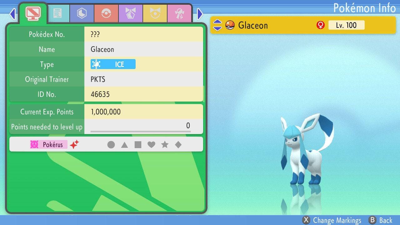SHINY 6IV GLACEON Pokemon Brilliant Diamond Shining Pearl 6IV Competitive Battle Ready Pokémon card photo 3