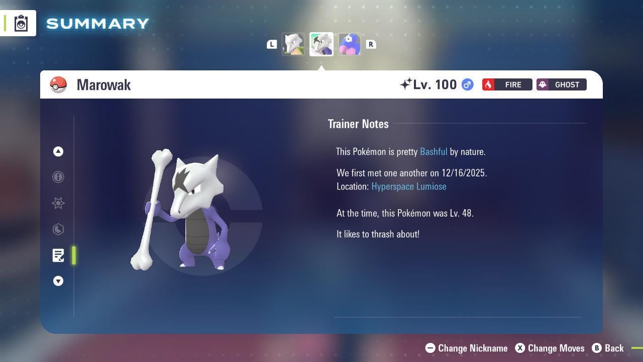 Shiny Alolan Marowak Pokemon Legends ZA Mega Dimension DLC 6IV Competitive Battle Ready Pokémon card photo 4