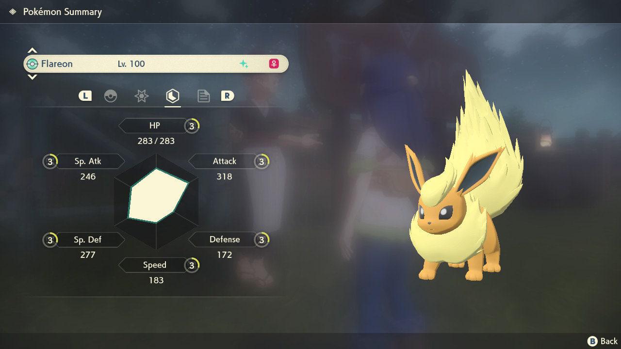 Shiny FLAREON Pokemon Legends Arceus 6IV Competitive Battle Ready Pokémon card photo 4