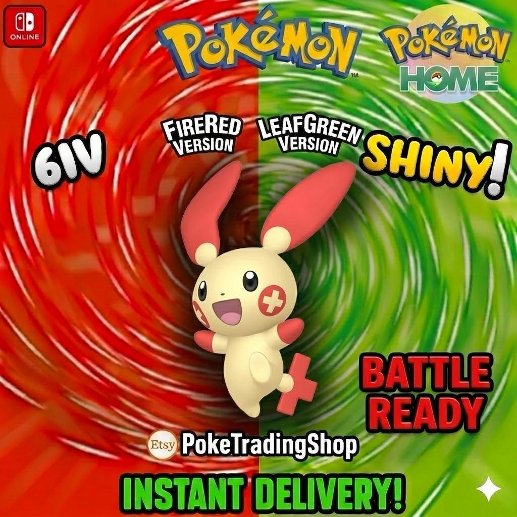 Foto de la carta Pokémon PLUSLE VARIOCROMÁTICO Pokémon Rojo Fuego Verde Hoja 6IV Listo para el Combate Competitivo