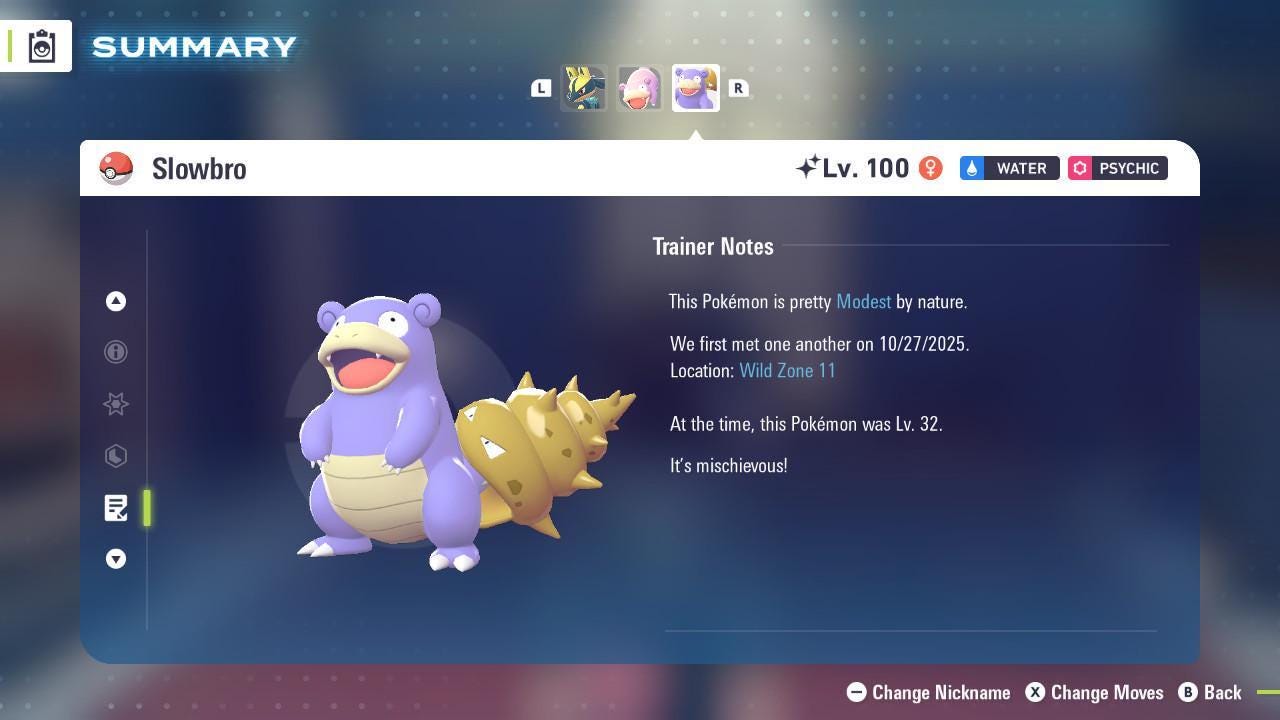 Shiny SLOWBRO Pokémon Legends ZA 6IV Competitive Battle Ready Pokémon card photo 4