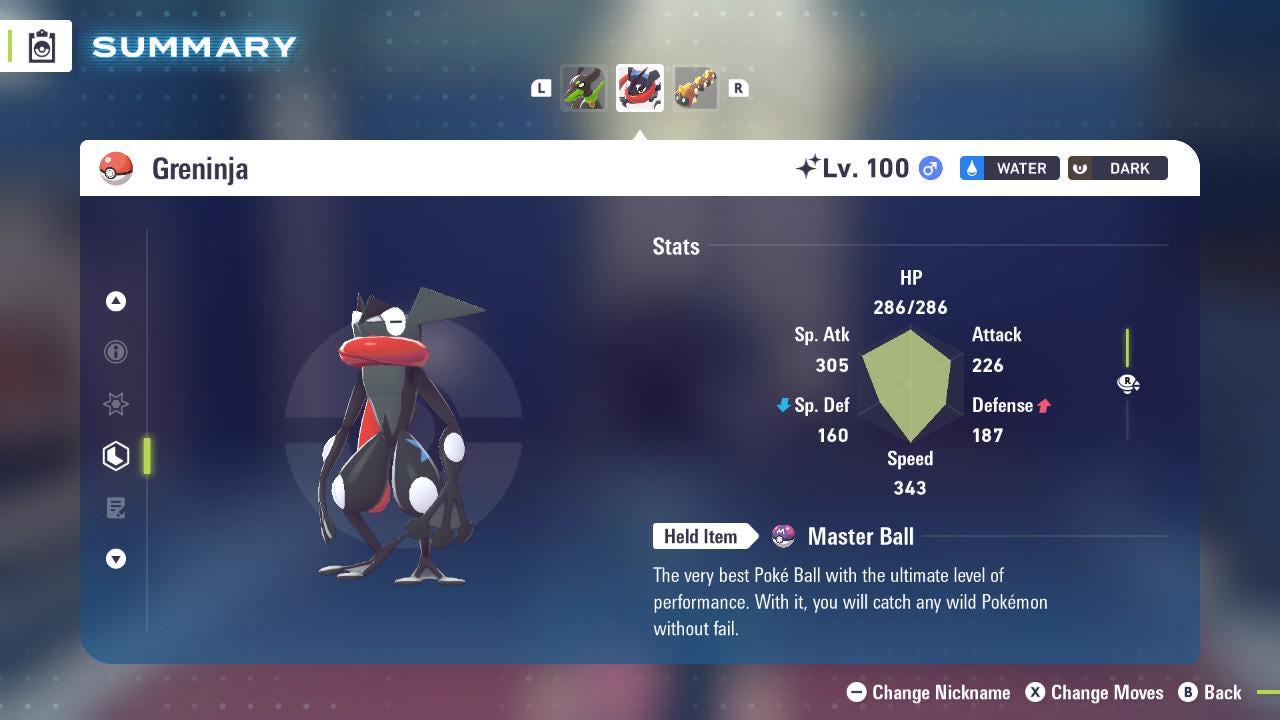 Shiny GRENINJA Pokémon Legends ZA 6IV Competitive Battle Ready Pokémon card photo 2