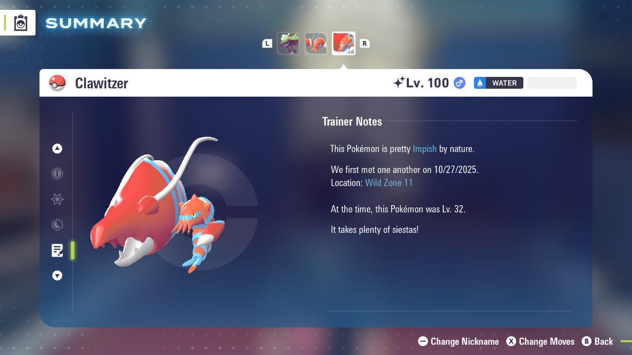Фото покемона Сияющий КЛОУИЦЕР Pokémon Legends ZA, 6IV, готов к соревновательным боям 4